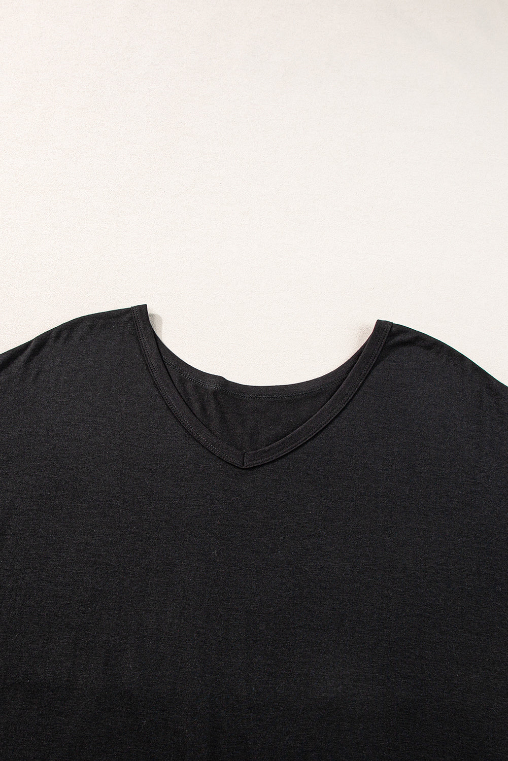 Blue Zone Planet | Black V Neck Hidden Pocket Splits Maxi T-shirt Dress Blue Zone Planet