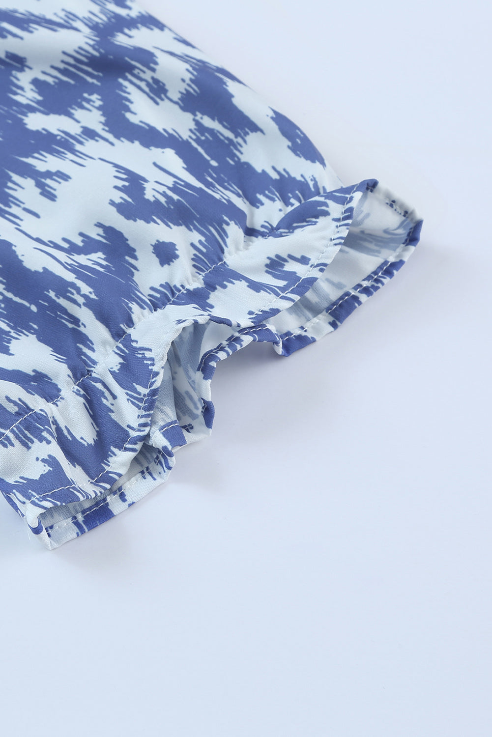 Blue Zone Planet | Sky Blue V Neck Geometric Print Maxi Dress Blue Zone Planet