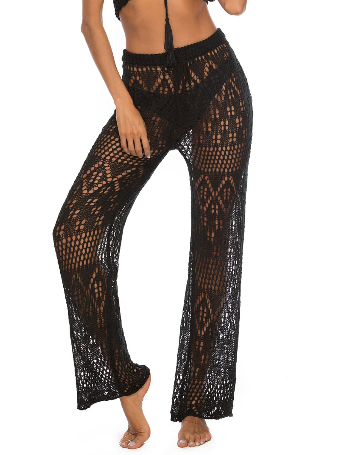 Cutout Straight Swim Pants BLUE ZONE PLANET