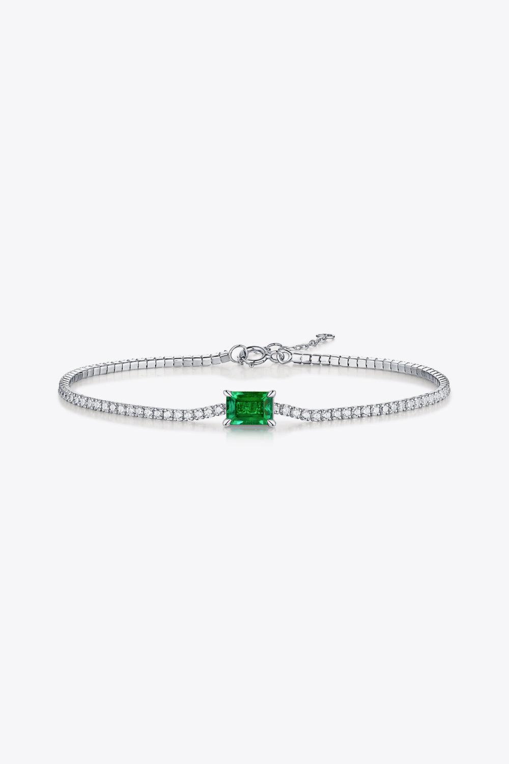 1 Carat Lab-Grown Emerald Bracelet BLUE ZONE PLANET