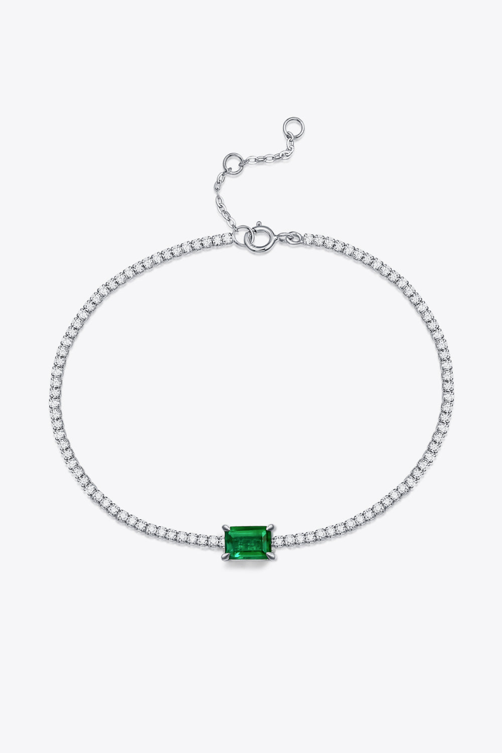 1 Carat Lab-Grown Emerald Bracelet BLUE ZONE PLANET