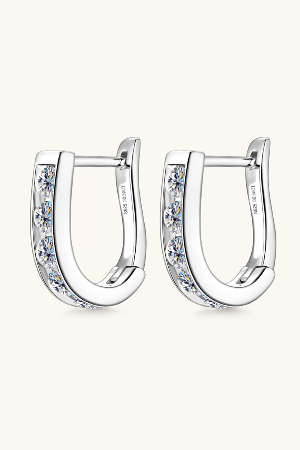 1 Carat Moissanite 925 Sterling Silver Earrings BLUE ZONE PLANET