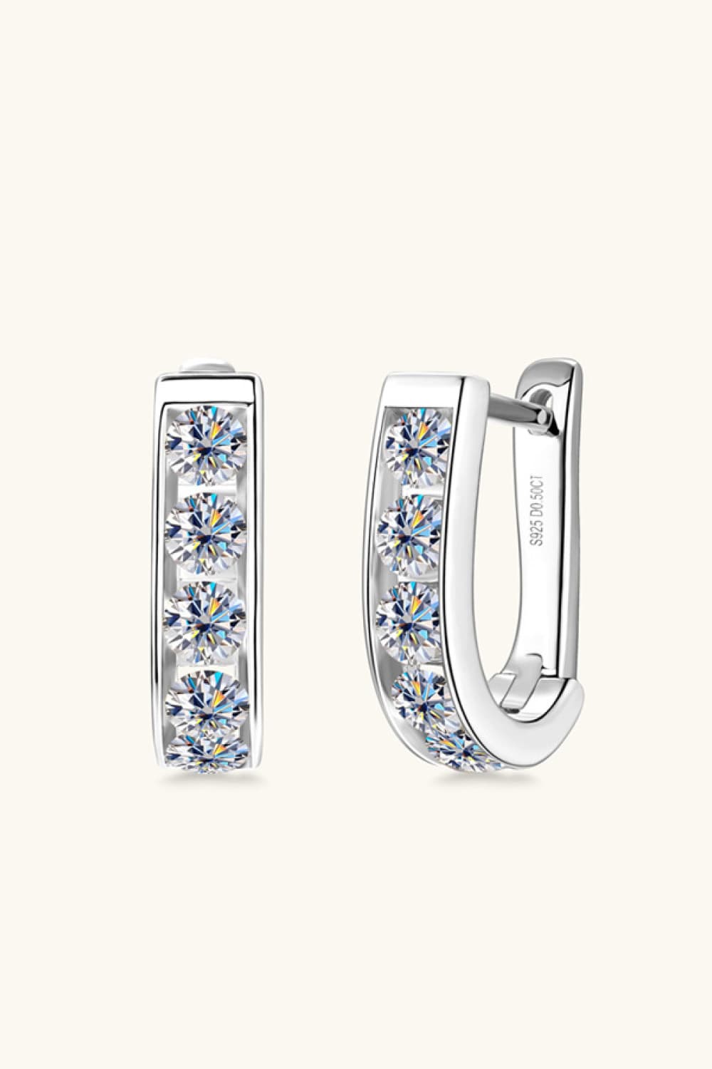 1 Carat Moissanite 925 Sterling Silver Earrings BLUE ZONE PLANET