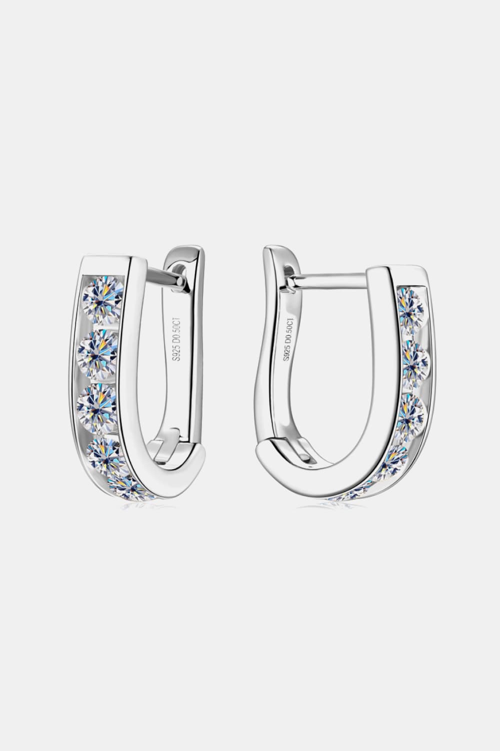 1 Carat Moissanite 925 Sterling Silver Earrings BLUE ZONE PLANET