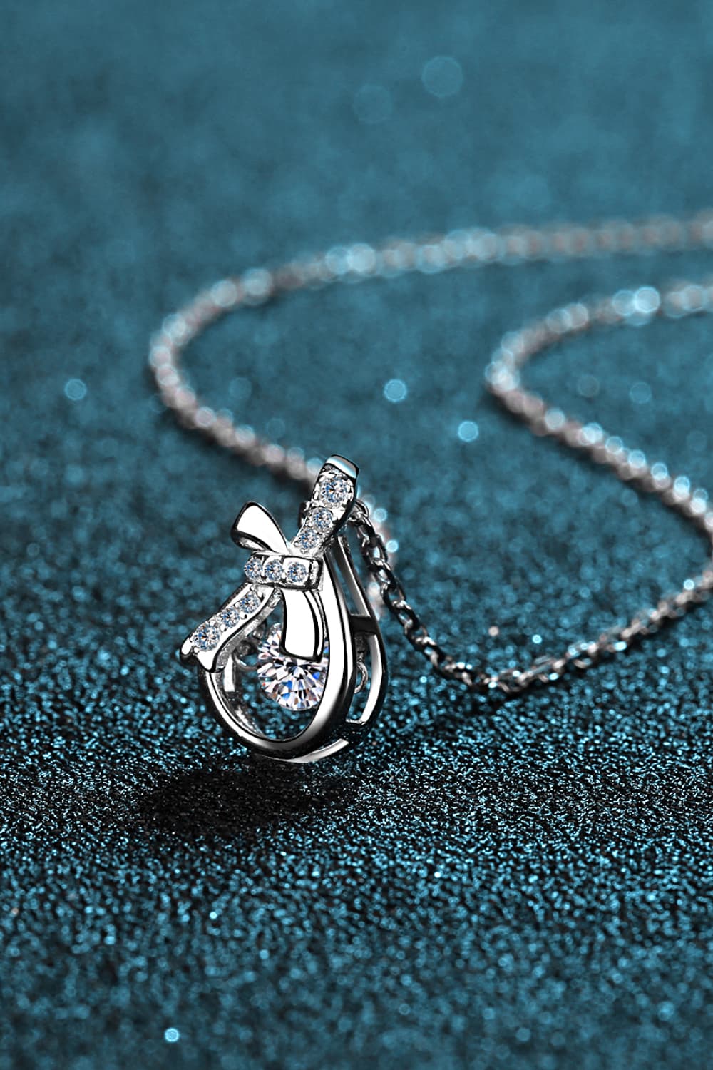 1 Carat Moissanite 925 Sterling Silver Necklace BLUE ZONE PLANET