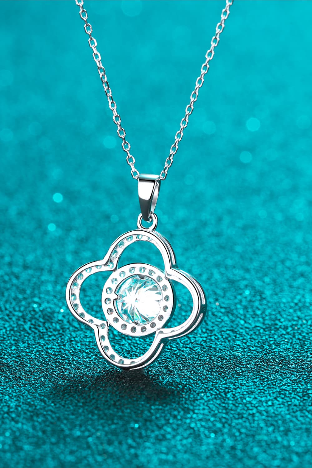 1 Carat Moissanite 925 Sterling Silver Necklace BLUE ZONE PLANET