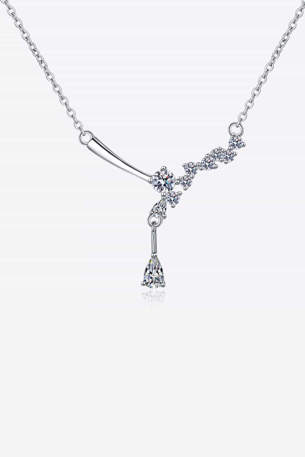 1 Carat Moissanite 925 Sterling Silver Necklace BLUE ZONE PLANET