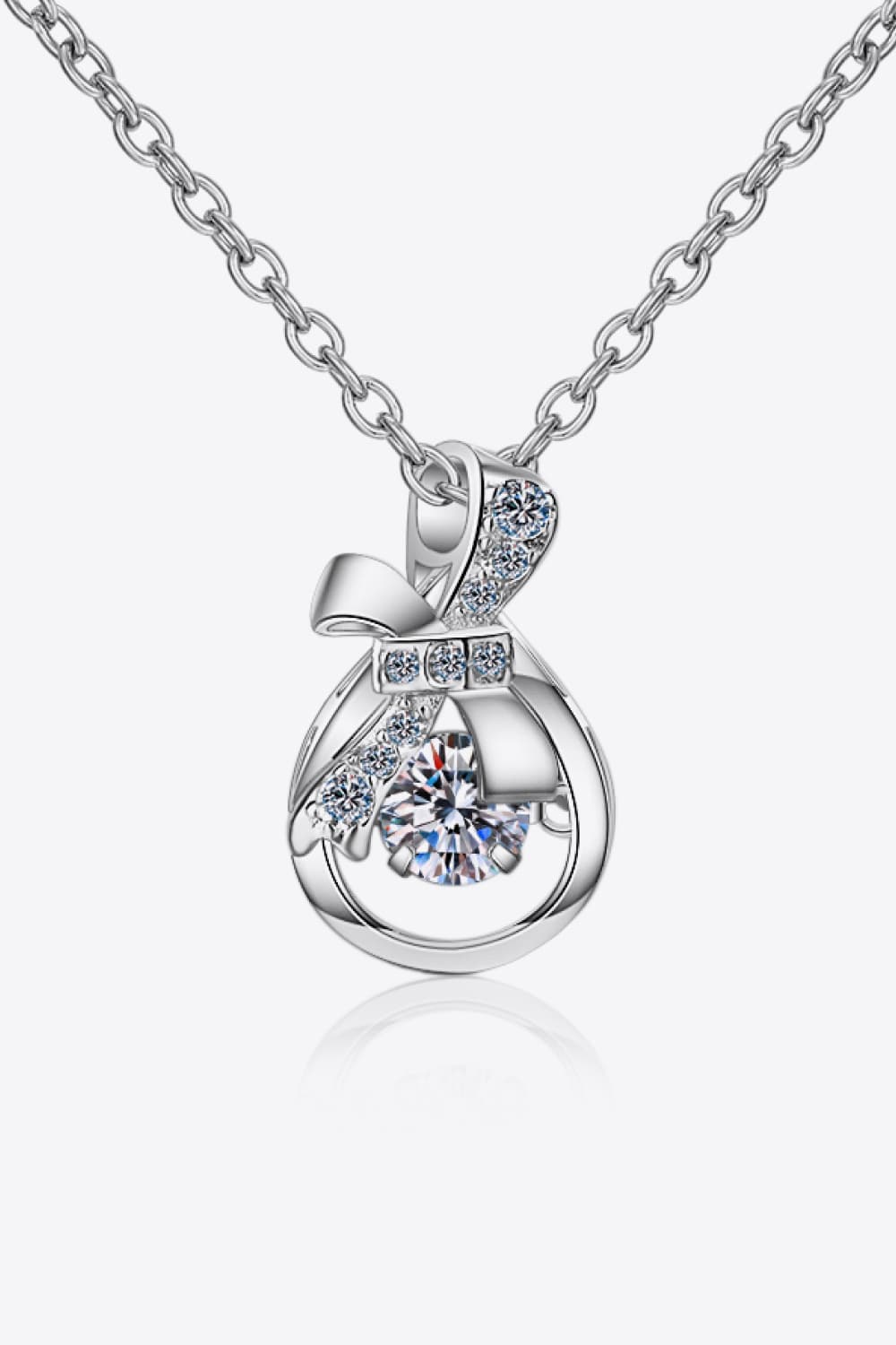 1 Carat Moissanite 925 Sterling Silver Necklace BLUE ZONE PLANET