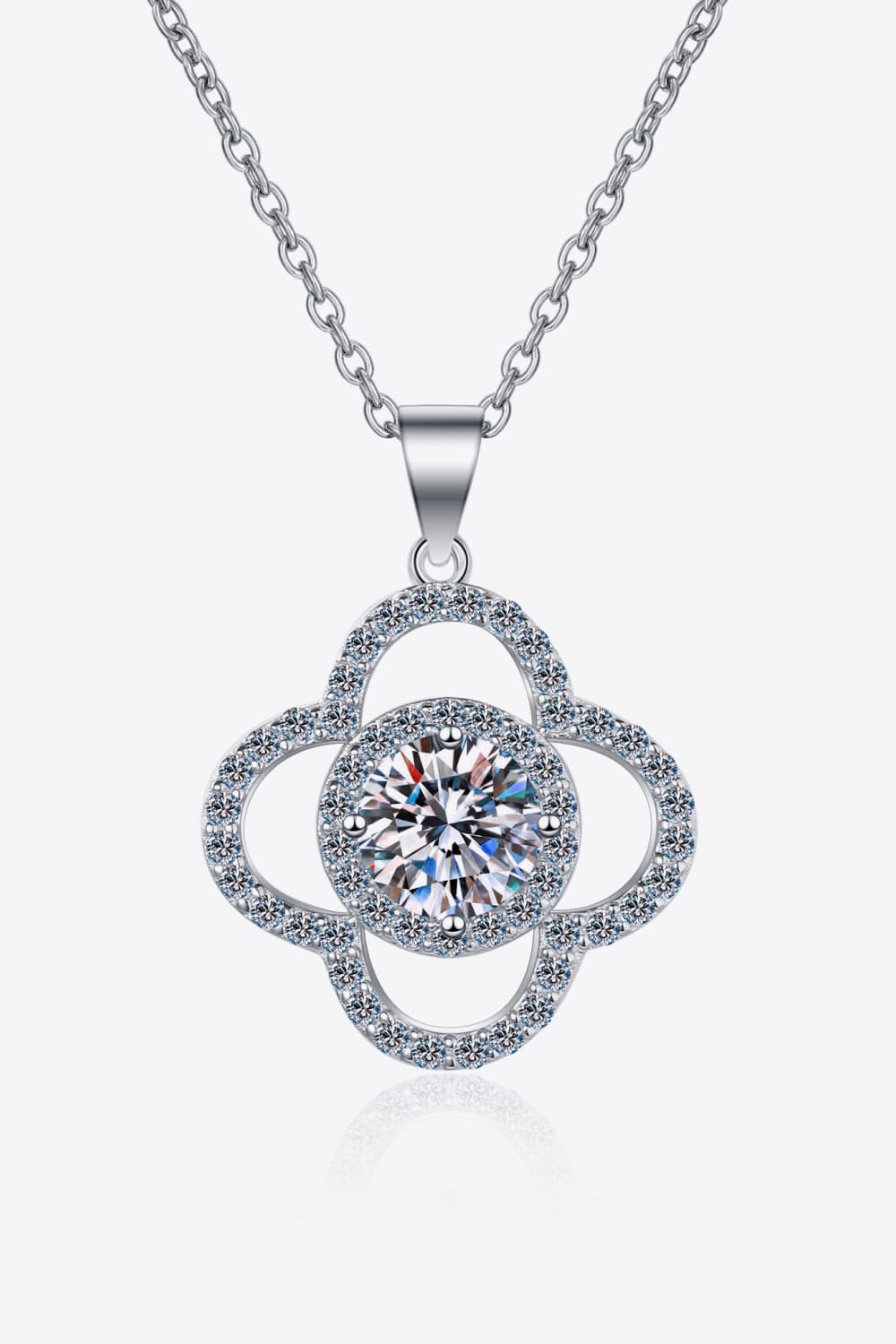 1 Carat Moissanite 925 Sterling Silver Necklace BLUE ZONE PLANET
