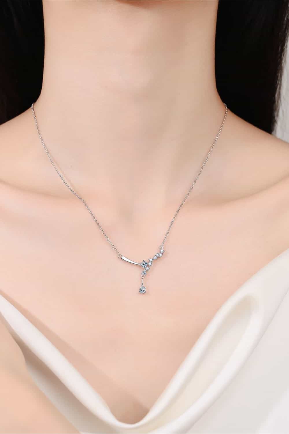 1 Carat Moissanite 925 Sterling Silver Necklace BLUE ZONE PLANET