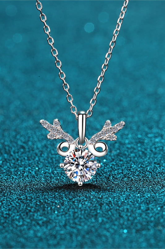1 Carat Moissanite 925 Sterling Silver Necklace BLUE ZONE PLANET