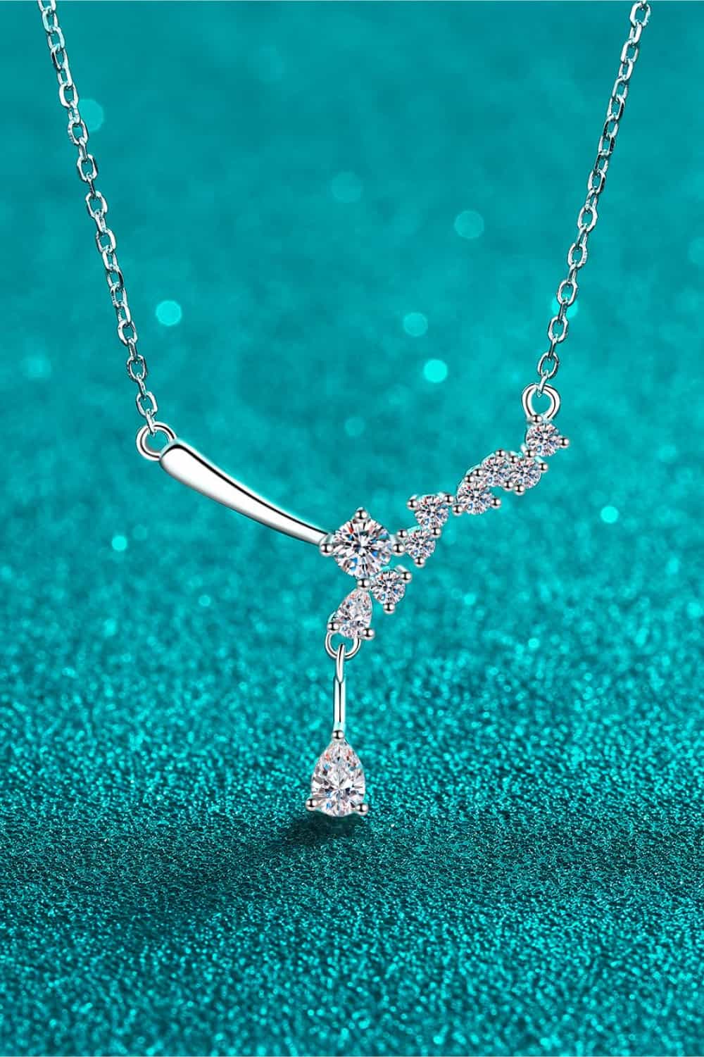 1 Carat Moissanite 925 Sterling Silver Necklace BLUE ZONE PLANET