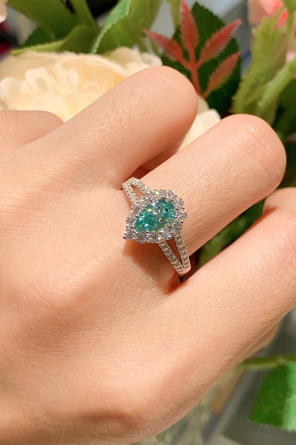 1 Carat Moissanite 925 Sterling Silver Ring BLUE ZONE PLANET