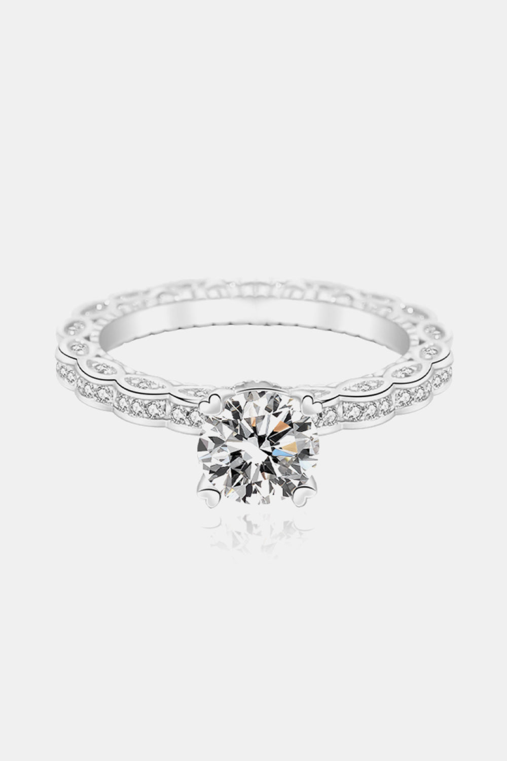 1 Carat Moissanite 925 Sterling Silver Ring BLUE ZONE PLANET