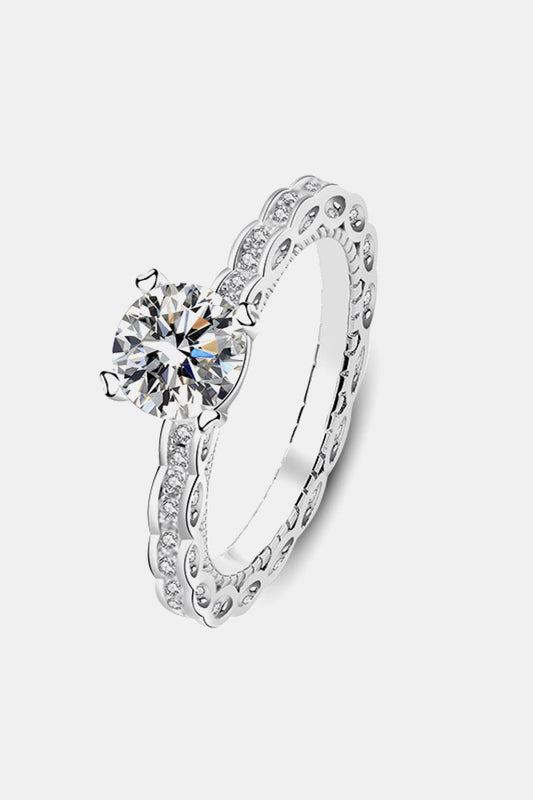 1 Carat Moissanite 925 Sterling Silver Ring BLUE ZONE PLANET