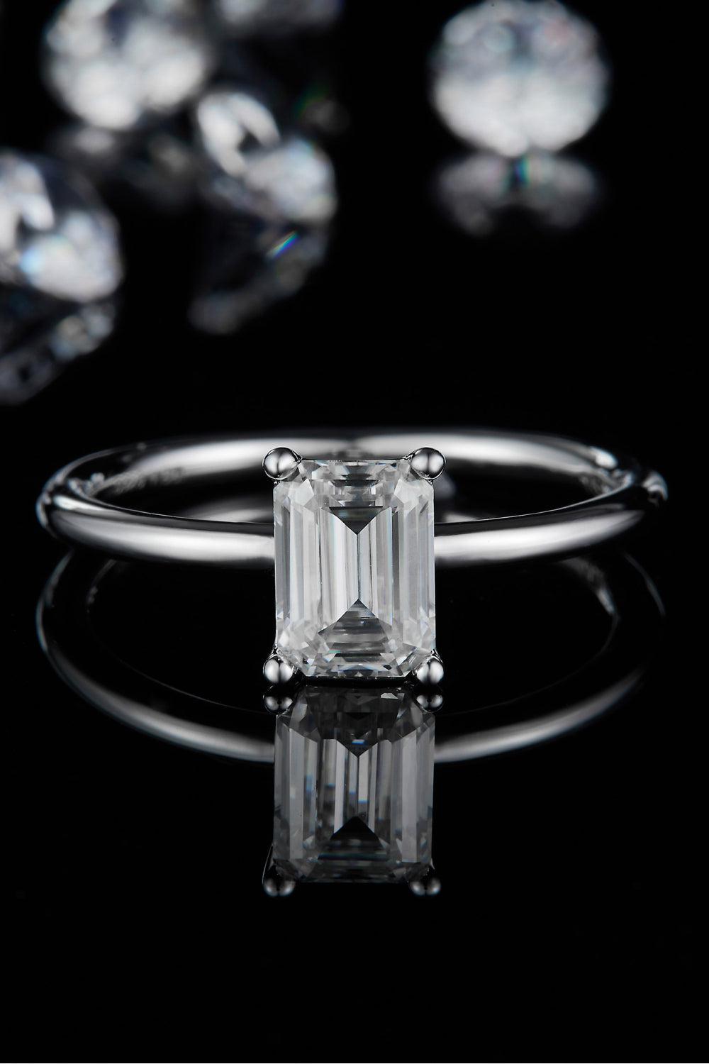 1 Carat Moissanite 925 Sterling Silver Solitaire Ring BLUE ZONE PLANET