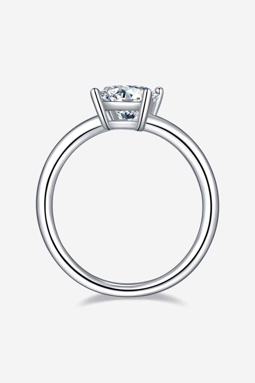 1 Carat Moissanite 925 Sterling Silver Solitaire Ring BLUE ZONE PLANET