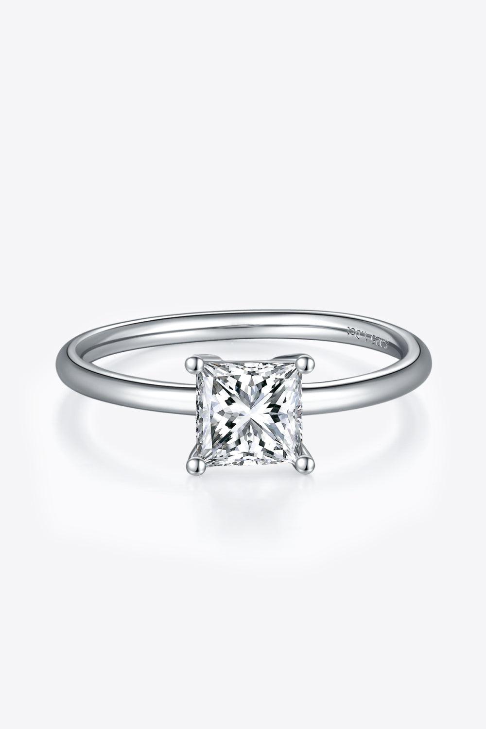 1 Carat Moissanite 925 Sterling Silver Solitaire Ring BLUE ZONE PLANET