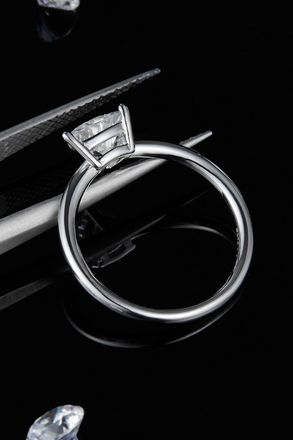 1 Carat Moissanite 925 Sterling Silver Solitaire Ring BLUE ZONE PLANET