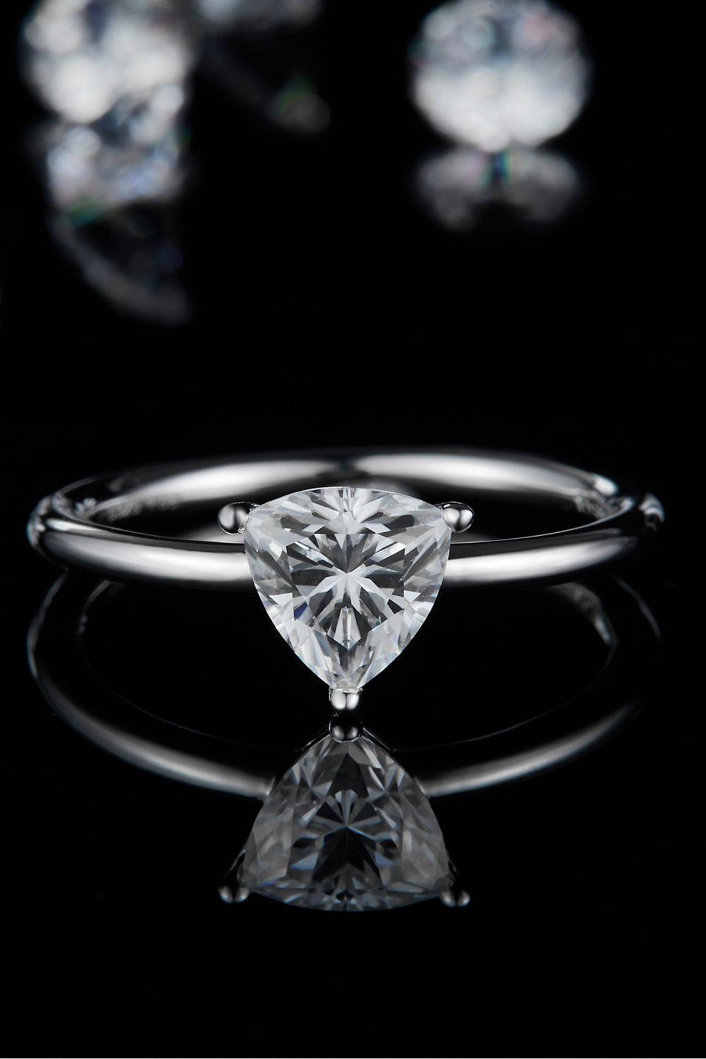 1 Carat Moissanite 925 Sterling Silver Solitaire Ring BLUE ZONE PLANET