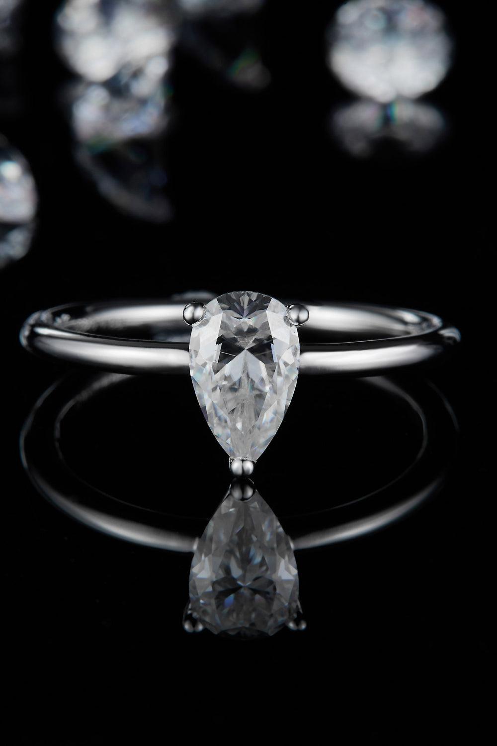 1 Carat Moissanite 925 Sterling Silver Solitaire Ring BLUE ZONE PLANET