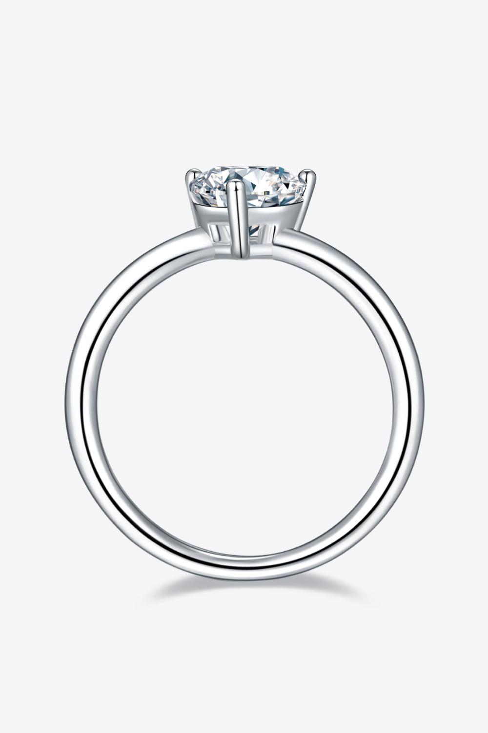 1 Carat Moissanite 925 Sterling Silver Solitaire Ring BLUE ZONE PLANET