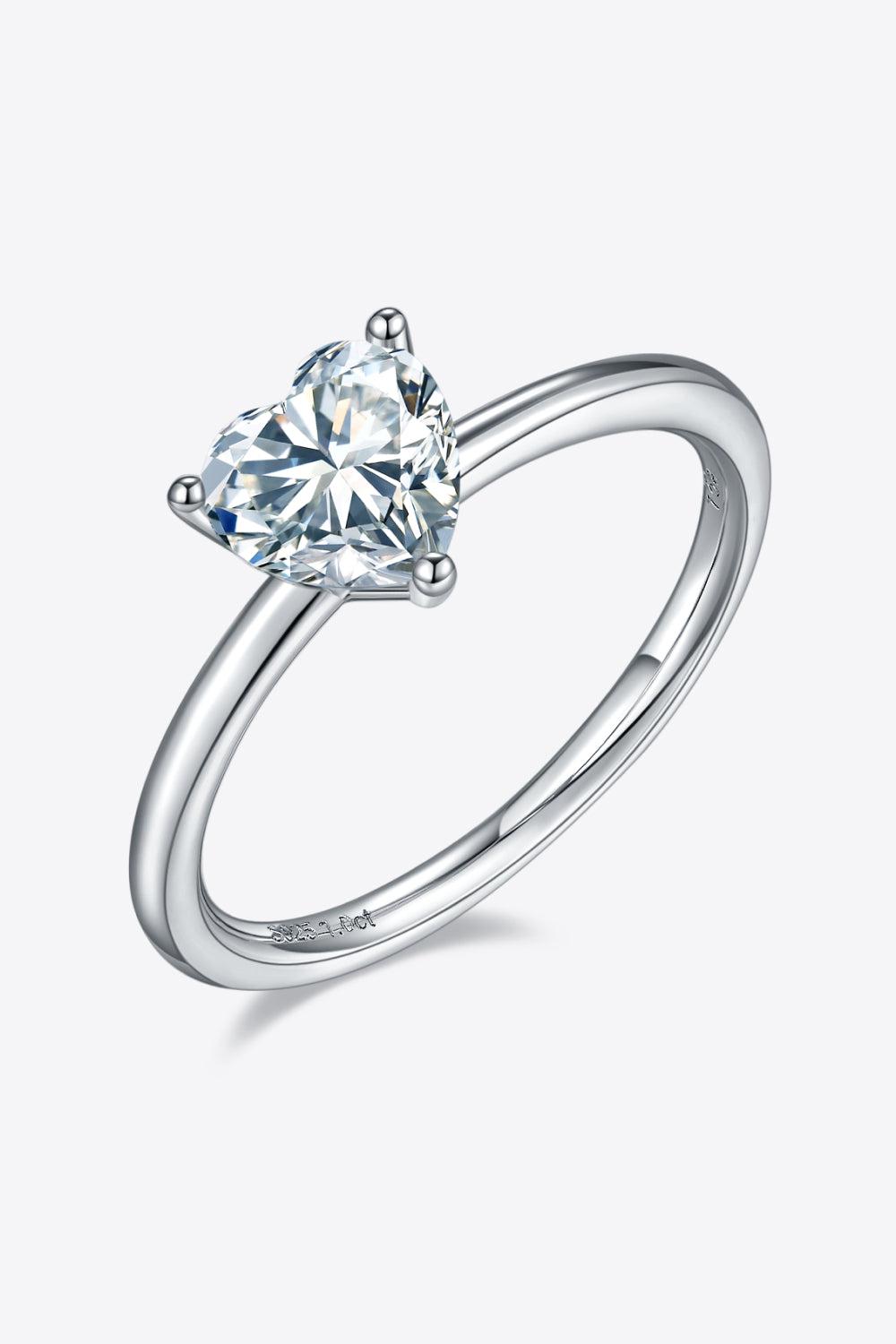 1 Carat Moissanite 925 Sterling Silver Solitaire Ring BLUE ZONE PLANET