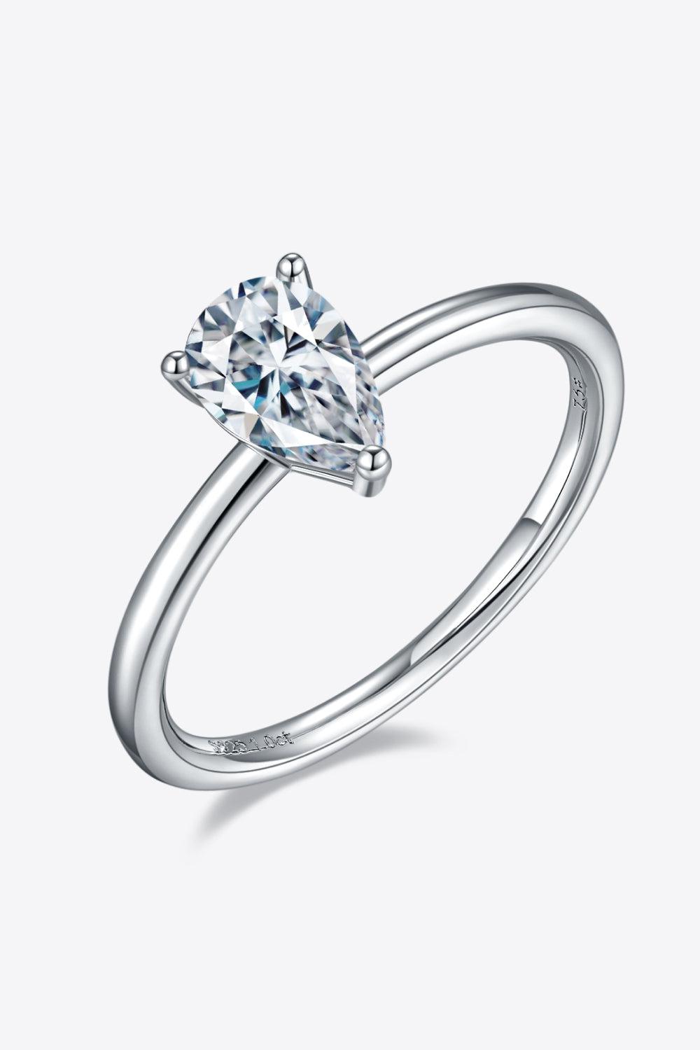 1 Carat Moissanite 925 Sterling Silver Solitaire Ring BLUE ZONE PLANET
