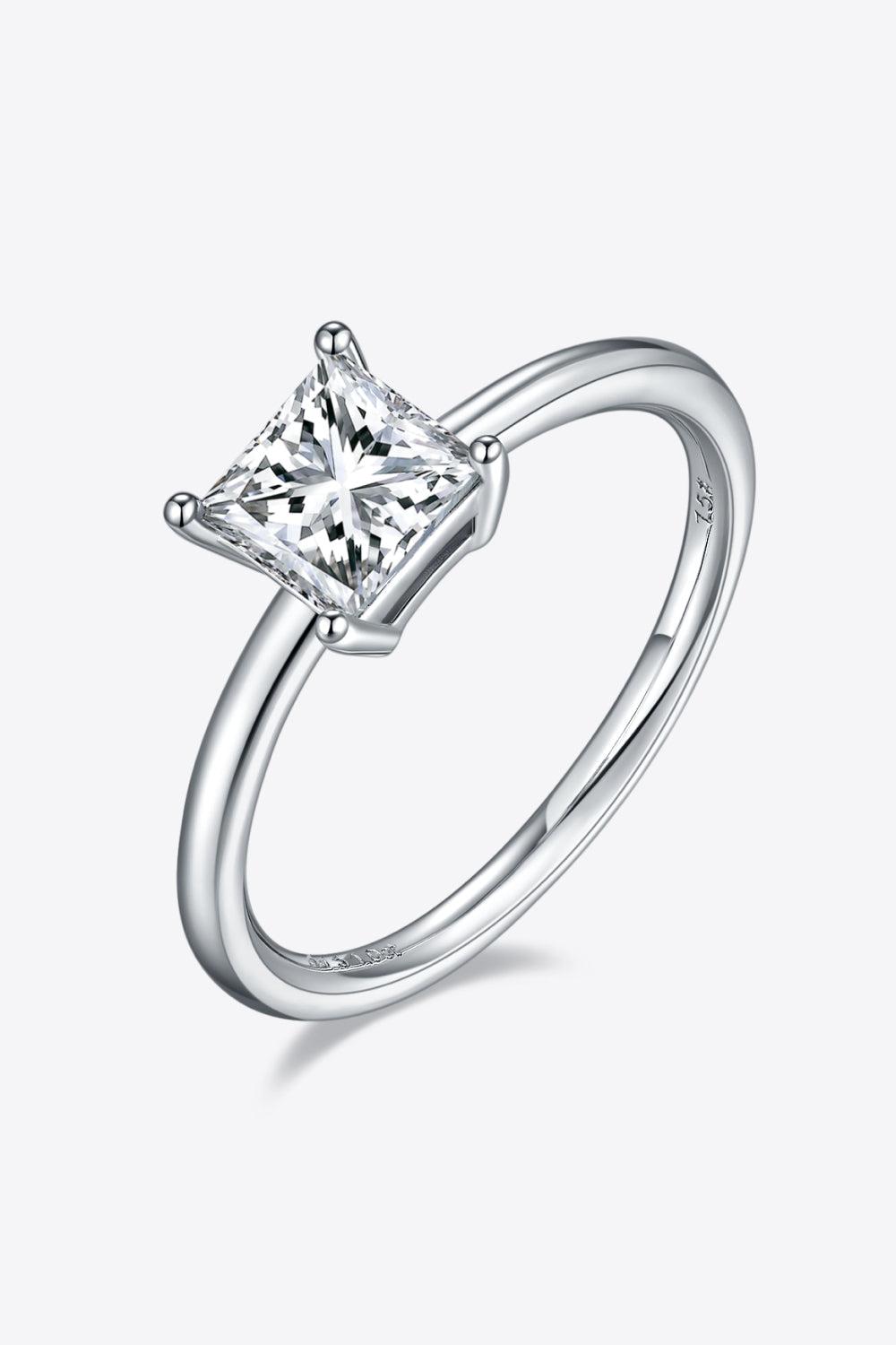1 Carat Moissanite 925 Sterling Silver Solitaire Ring BLUE ZONE PLANET