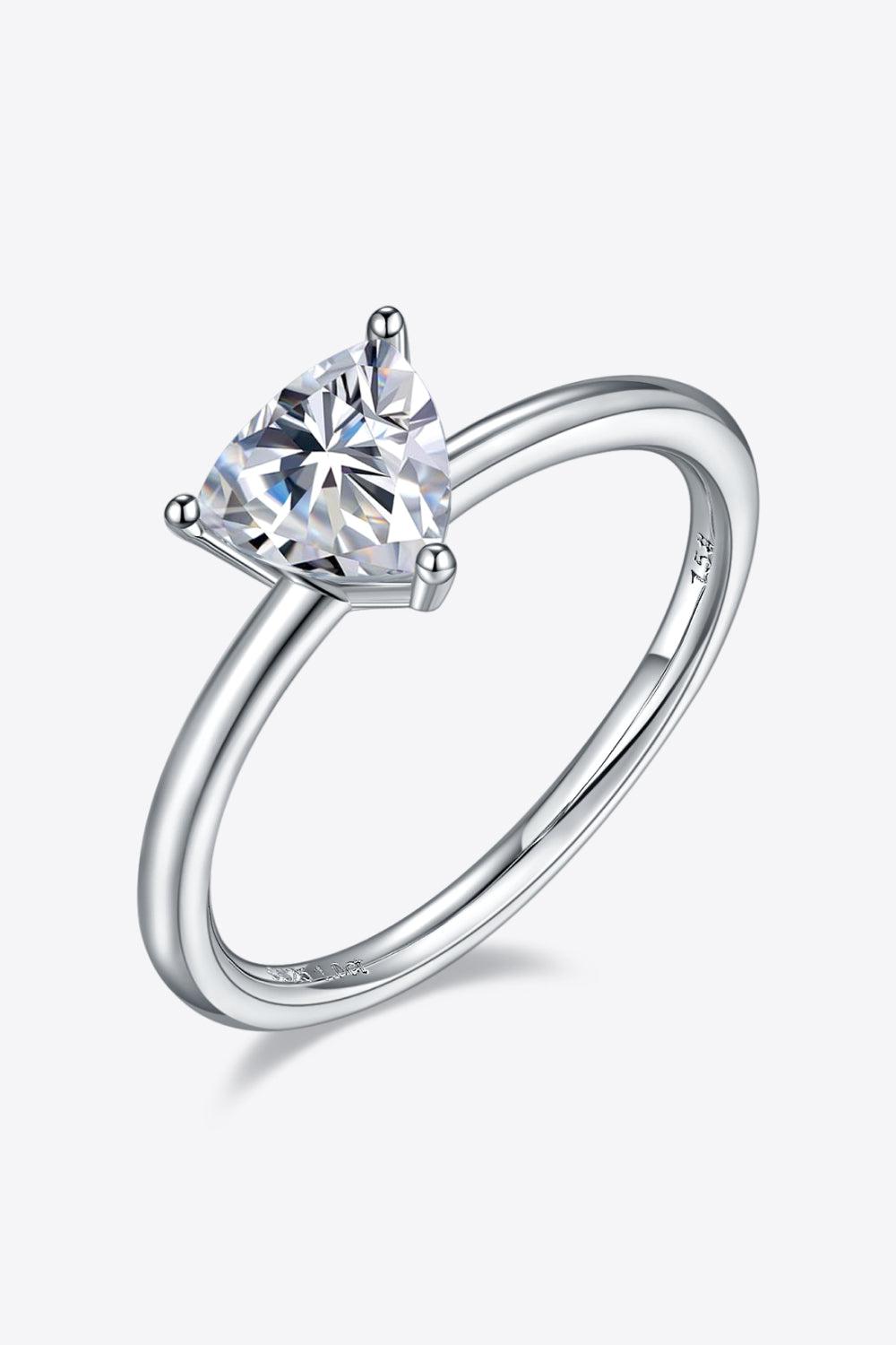 1 Carat Moissanite 925 Sterling Silver Solitaire Ring BLUE ZONE PLANET