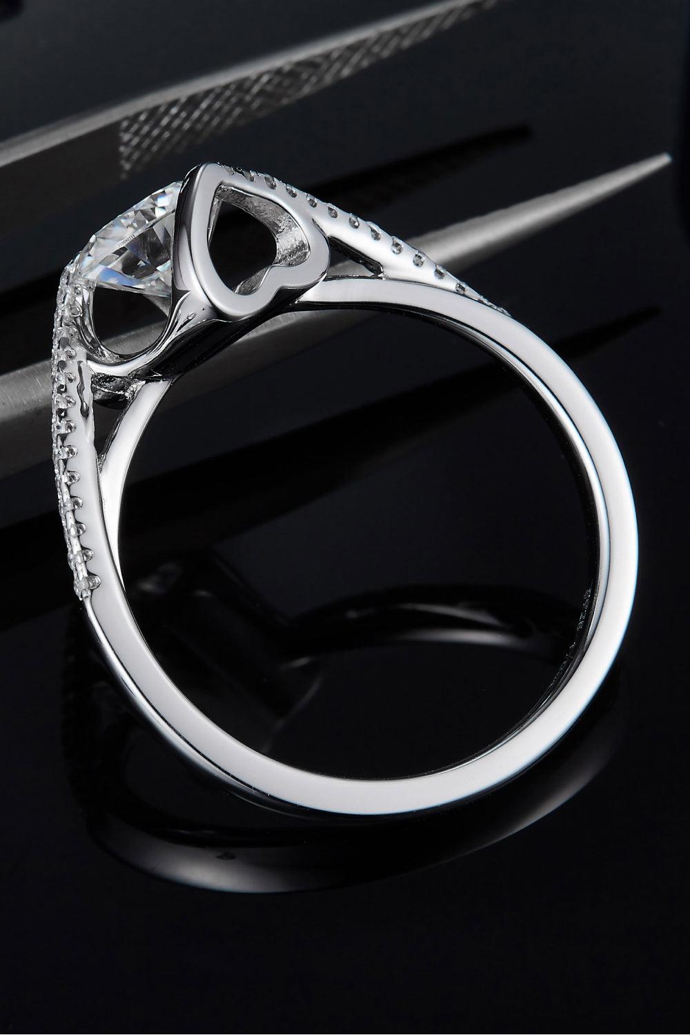 1 Carat Moissanite 925 Sterling Silver Twisted Ring BLUE ZONE PLANET