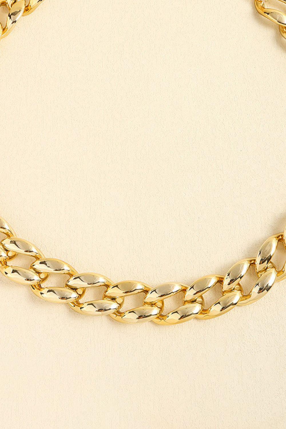 1" Width Acrylic Curb Chain Belt BLUE ZONE PLANET