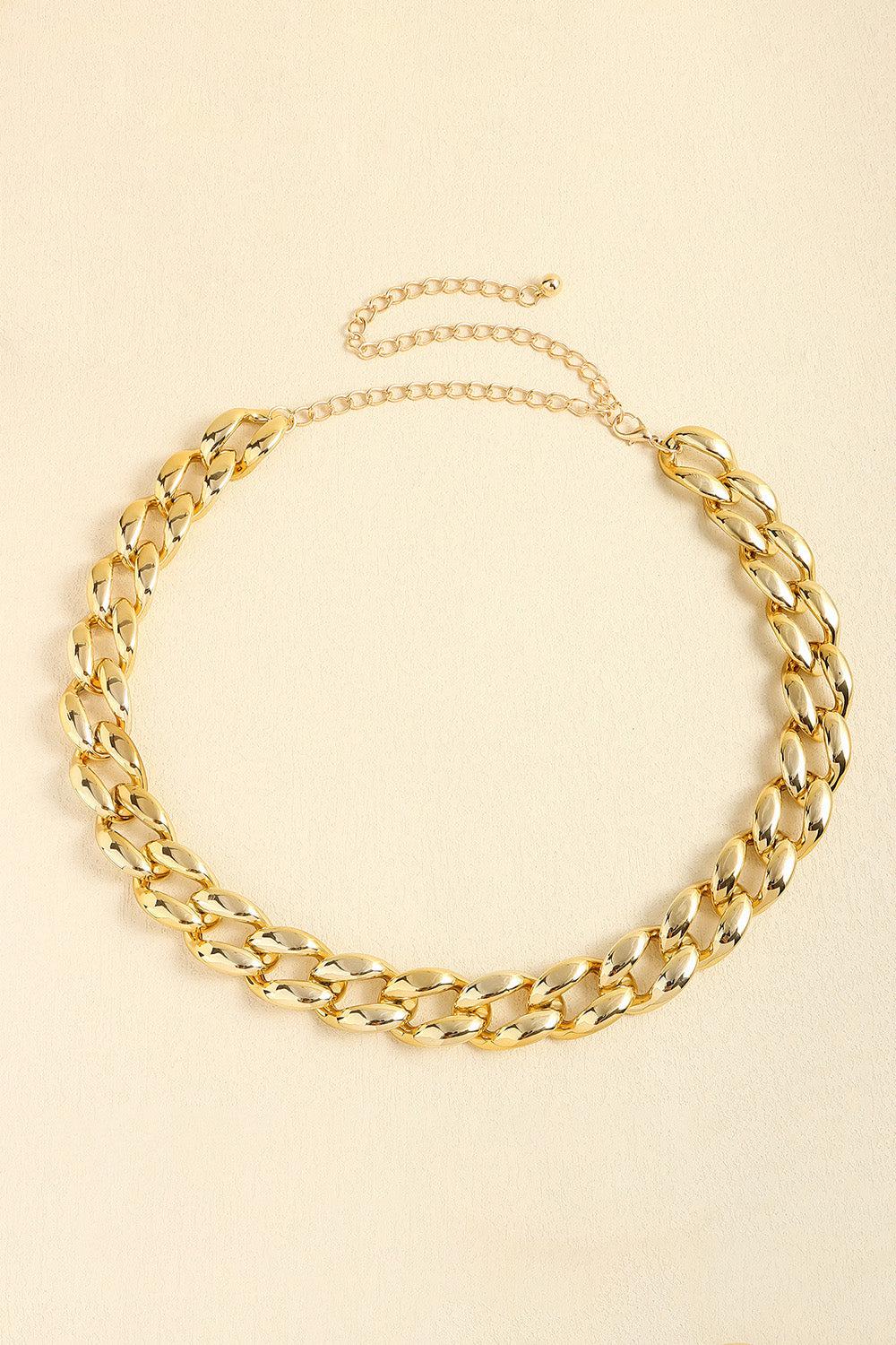 1" Width Acrylic Curb Chain Belt BLUE ZONE PLANET
