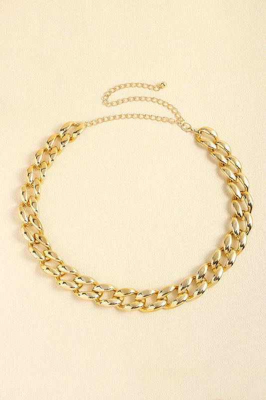 1" Width Acrylic Curb Chain Belt BLUE ZONE PLANET