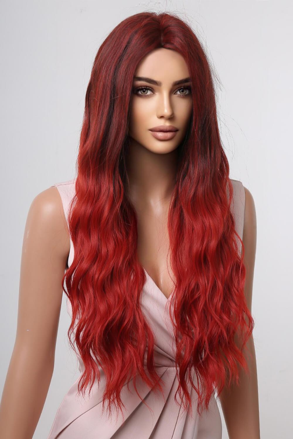13*1" Full-Machine Wigs Synthetic Long Wave 27" BLUE ZONE PLANET