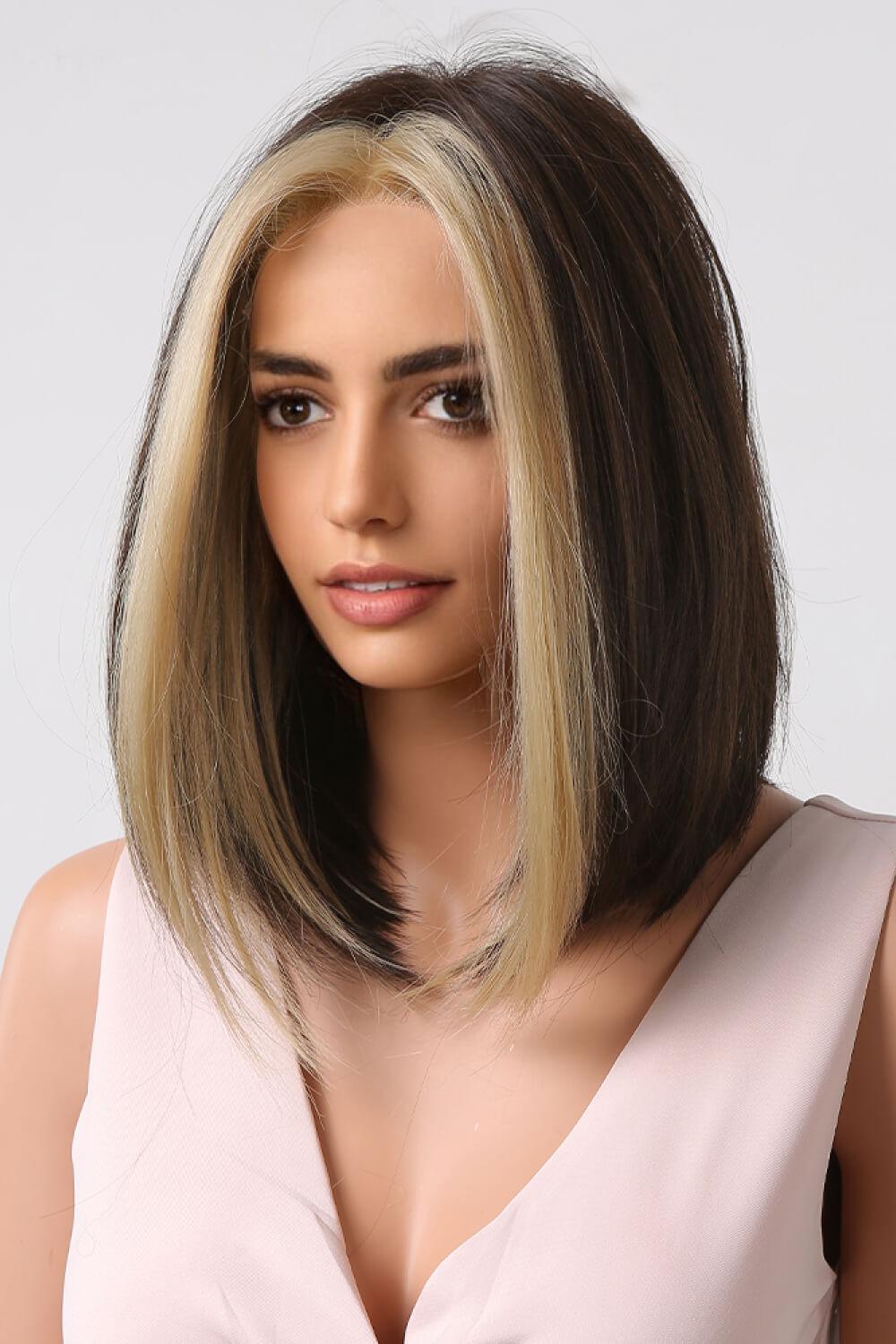 13*1" Full-Machine Wigs Synthetic Mid-length Straight 9" BLUE ZONE PLANET