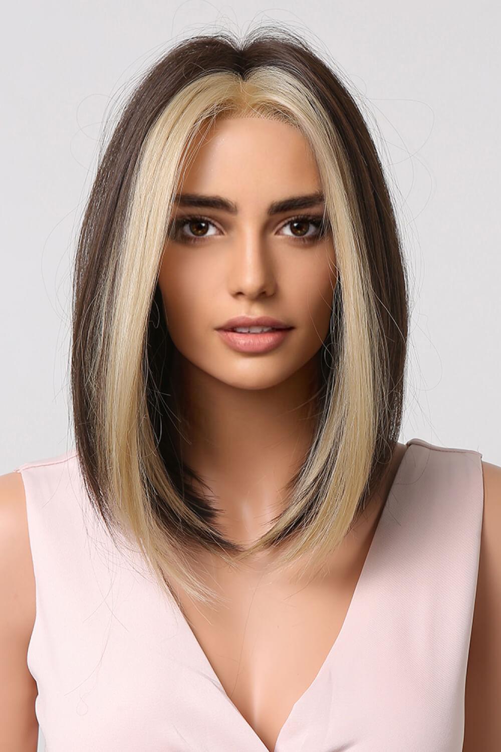 13*1" Full-Machine Wigs Synthetic Mid-length Straight 9" BLUE ZONE PLANET