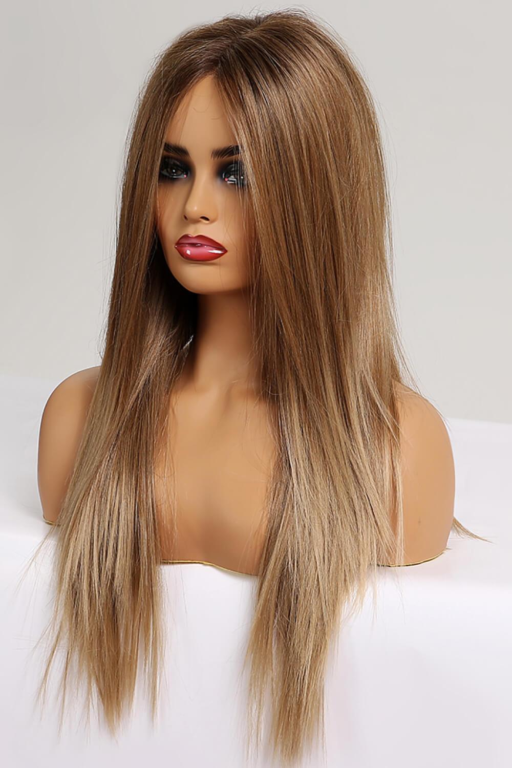 13*2" Lace Front Wigs Synthetic Long Straight 26'' 150% Density BLUE ZONE PLANET
