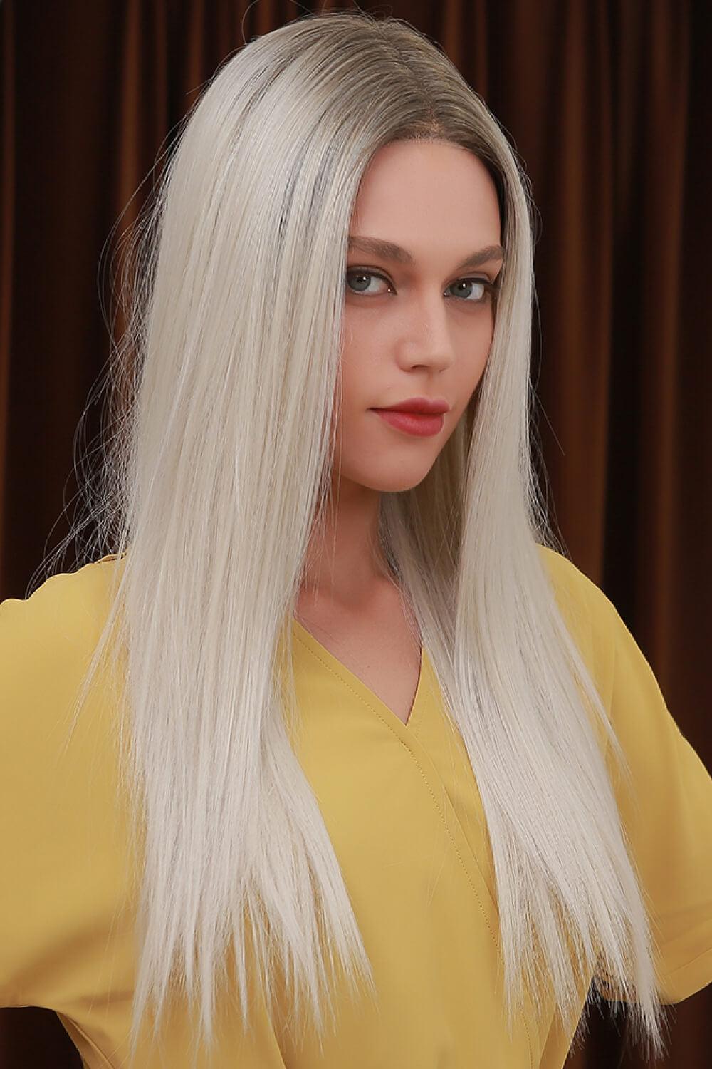 13*2" Lace Front Wigs Synthetic Long Straight 26" Heat Safe 150% Density BLUE ZONE PLANET