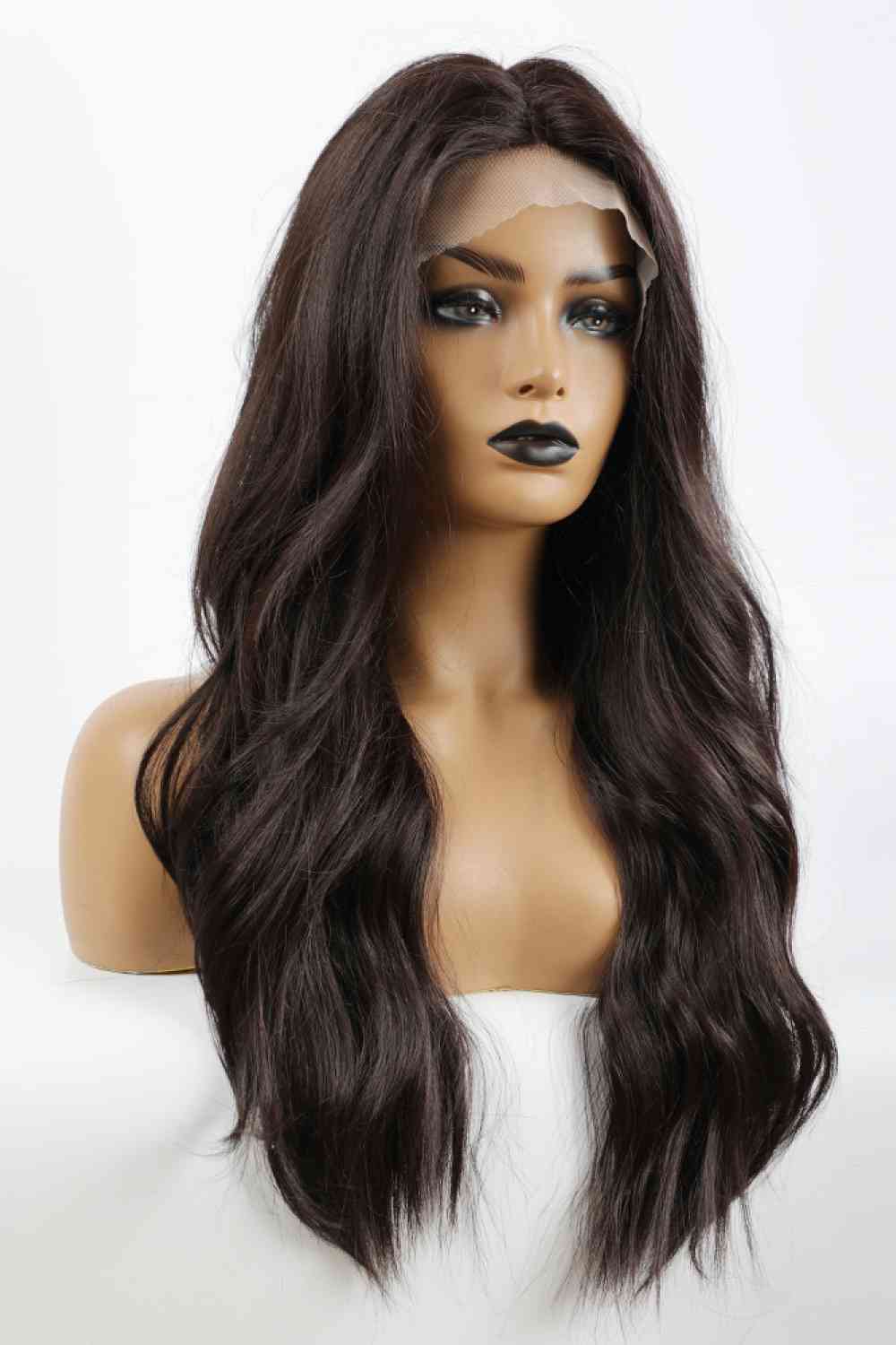 13*2" Lace Front Wigs Synthetic Long Wave 26" Heat Safe 150% Density in Brown BLUE ZONE PLANET