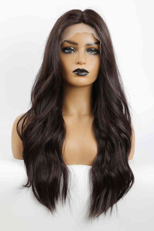 13*2" Lace Front Wigs Synthetic Long Wave 26" Heat Safe 150% Density in Brown BLUE ZONE PLANET