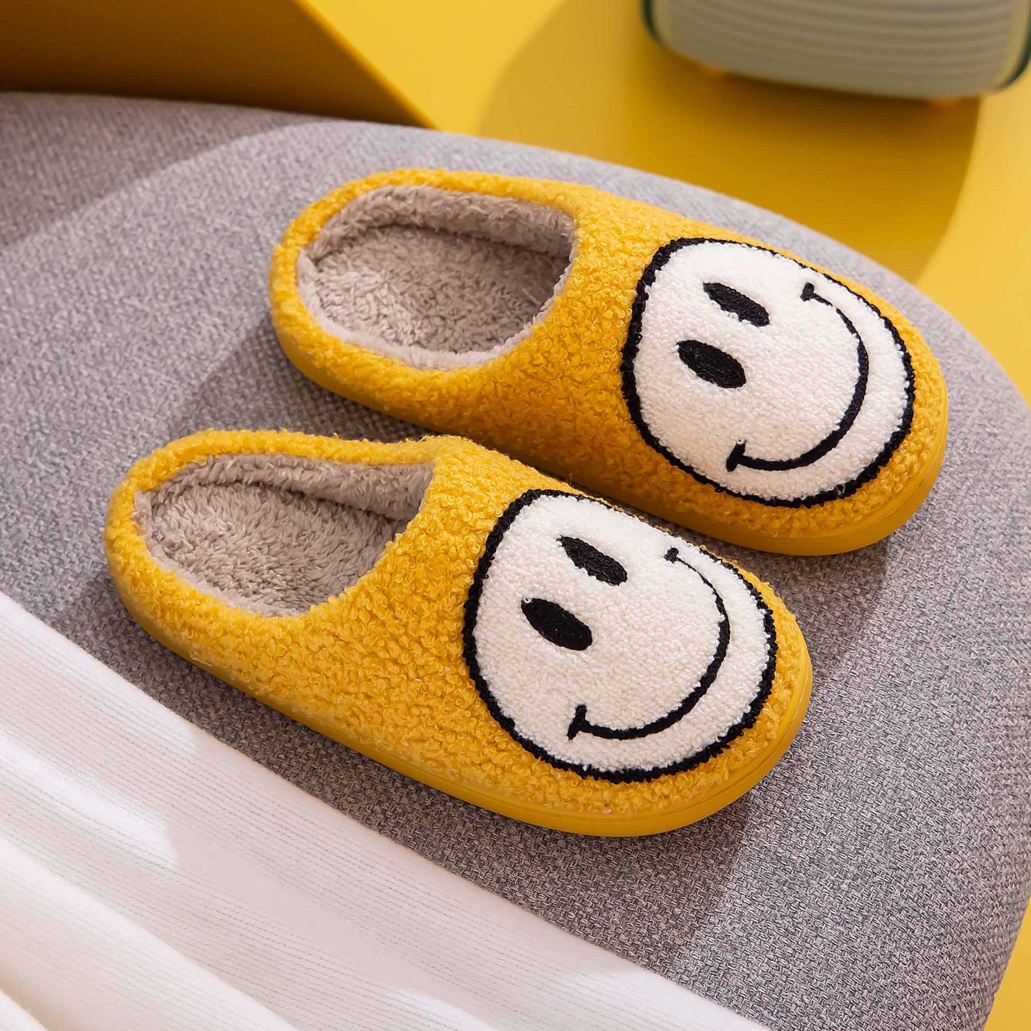 Blue Zone Planet | Melody Smiley Face Slippers BLUE ZONE PLANET