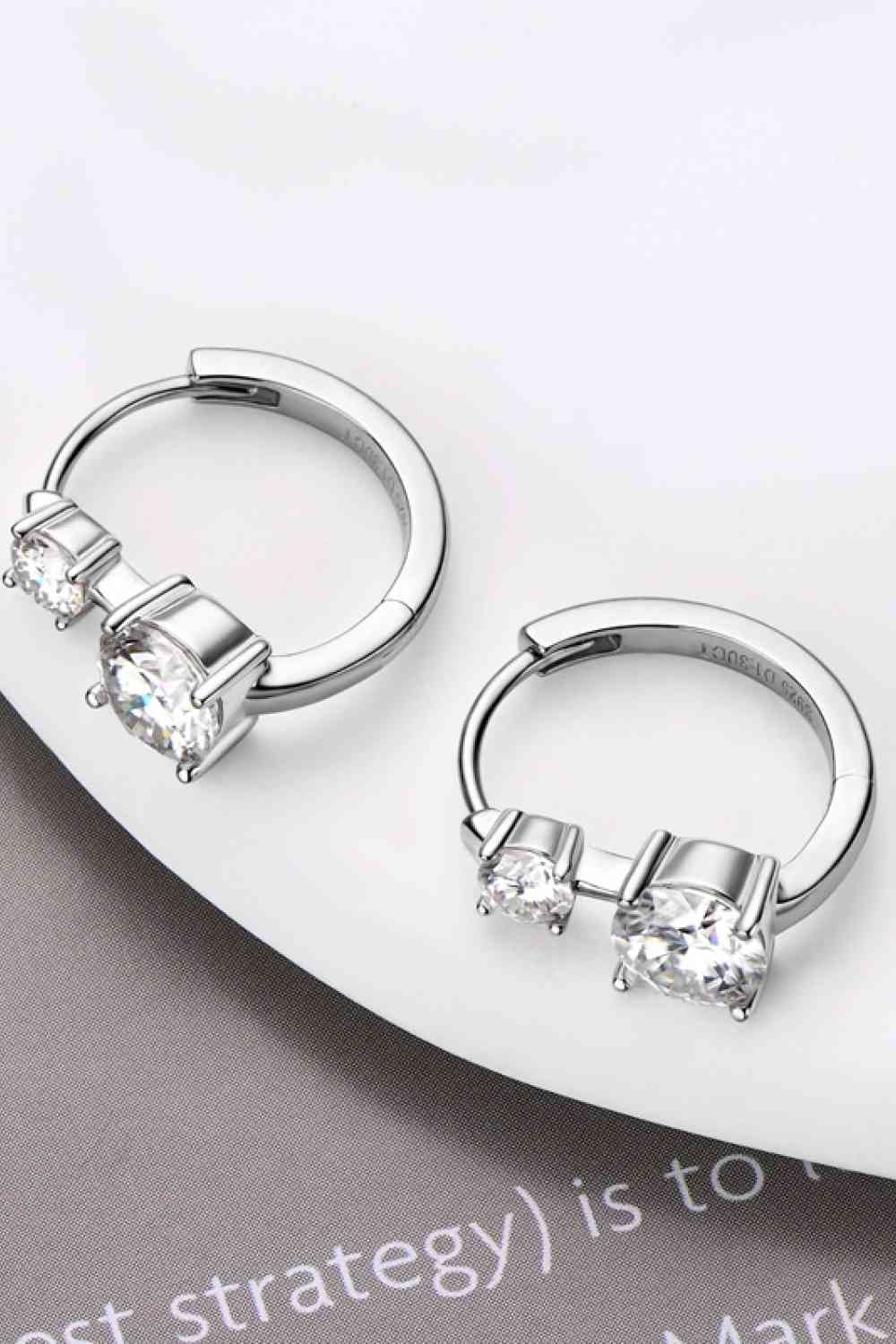 1.3 Carat Moissanite 925 Sterling Silver Earrings BLUE ZONE PLANET