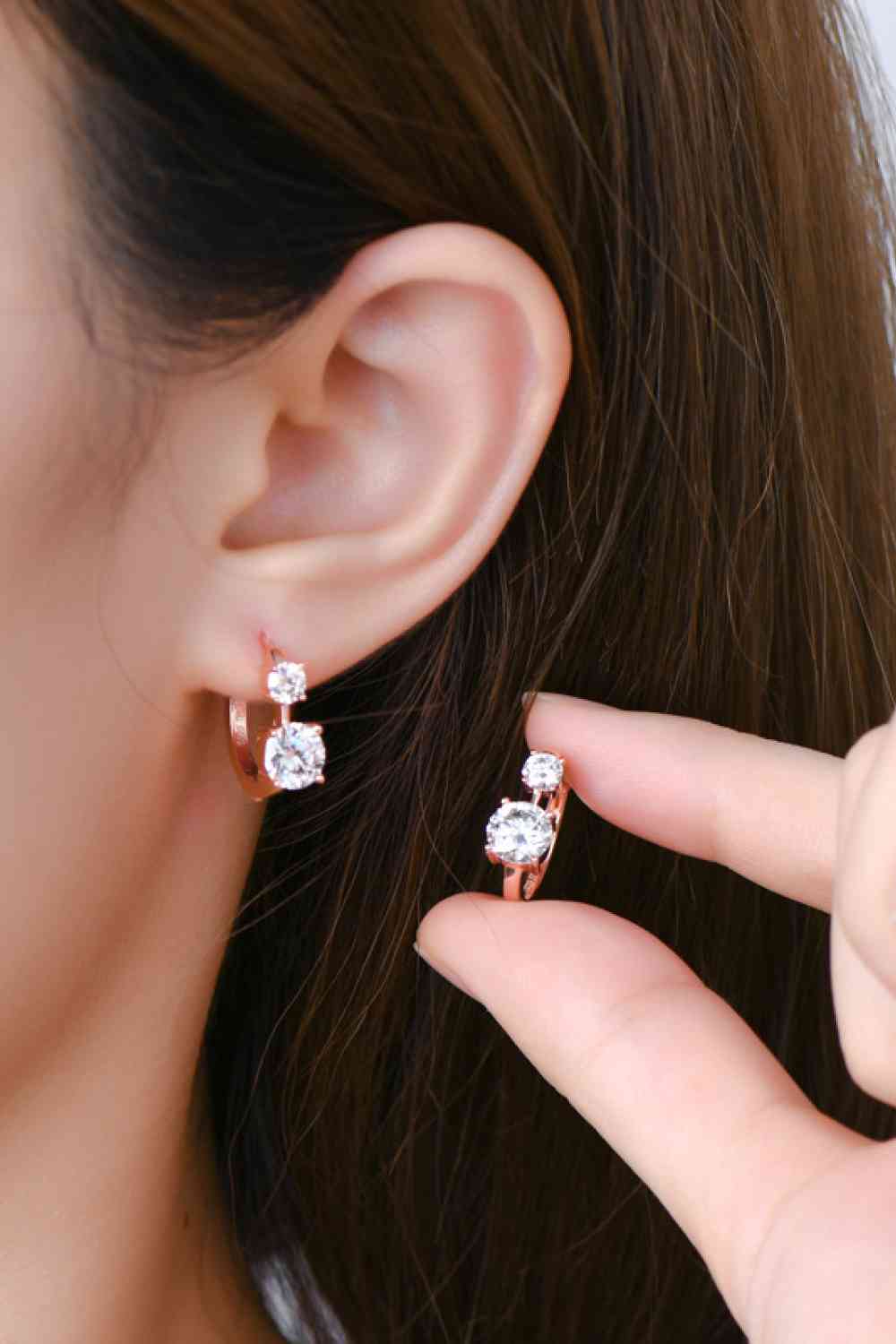 1.3 Carat Moissanite 925 Sterling Silver Earrings BLUE ZONE PLANET