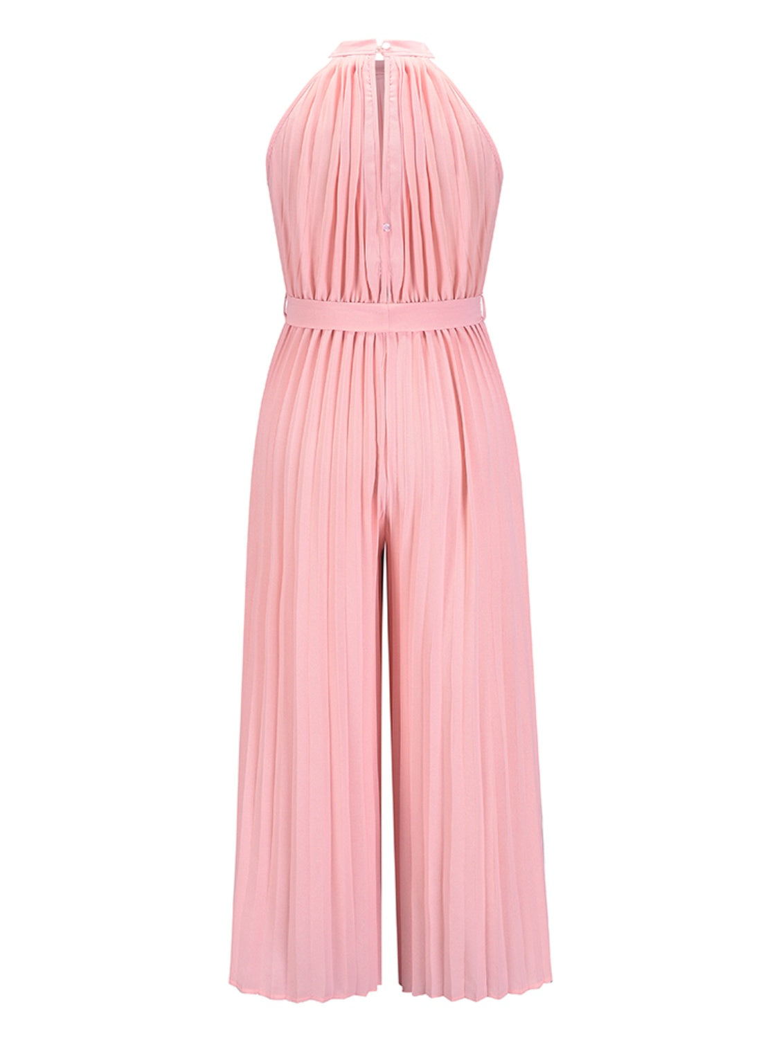 Blue Zone Planet | Cutout Tied Pleated Sleeveless Jumpsuit BLUE ZONE PLANET