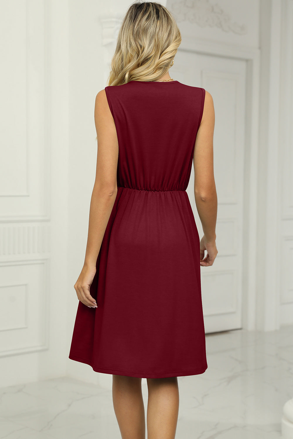 Blue Zone Planet | Pocketed V-Neck Wide Strap Dress BLUE ZONE PLANET