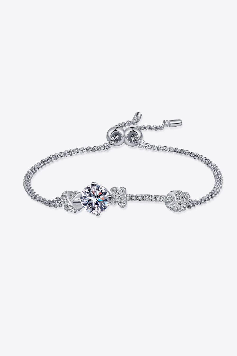 2 Carat Moissanite 925 Sterling Silver Bracelet BLUE ZONE PLANET