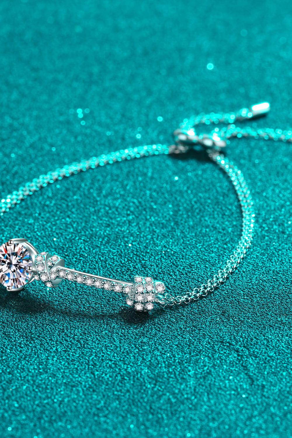2 Carat Moissanite 925 Sterling Silver Bracelet BLUE ZONE PLANET
