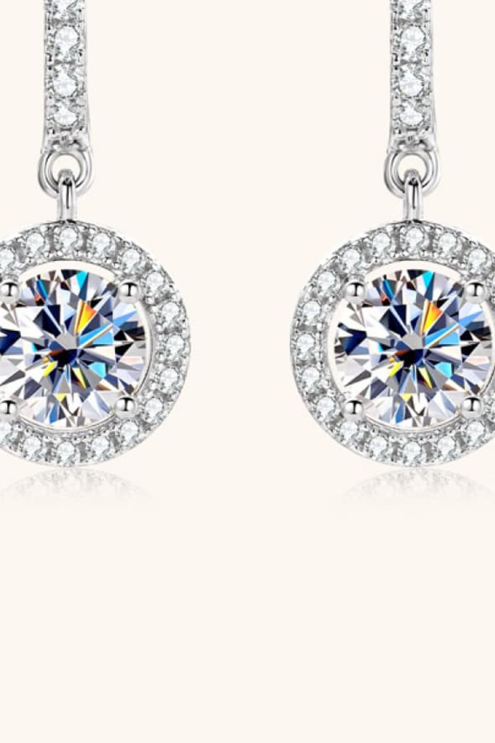 2 Carat Moissanite 925 Sterling Silver Drop Earrings BLUE ZONE PLANET