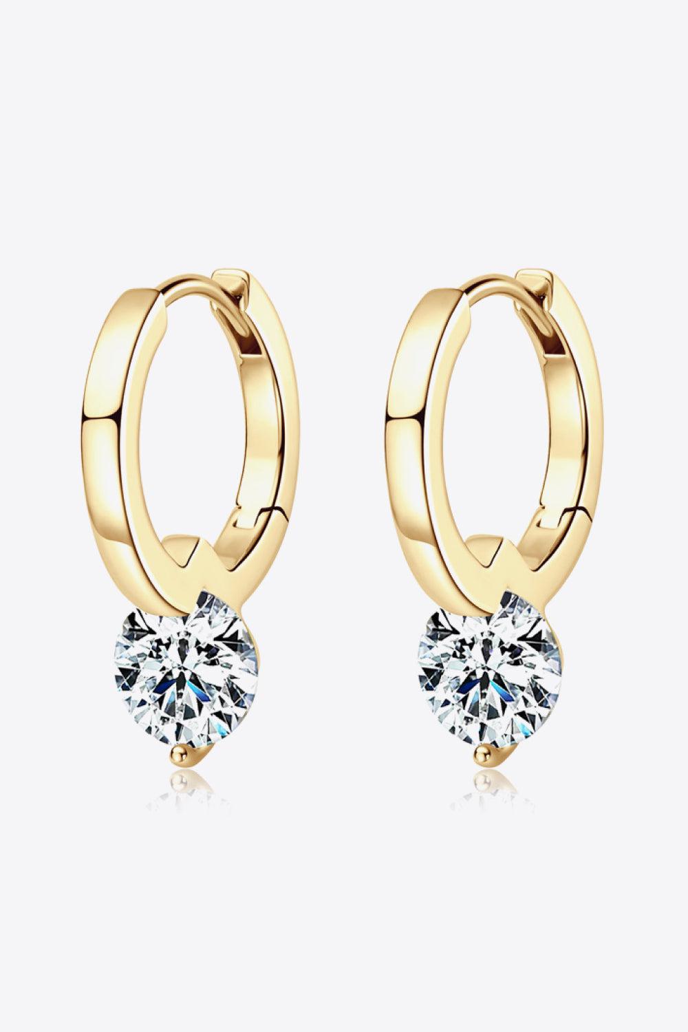 2 Carat Moissanite 925 Sterling Silver Drop Earrings BLUE ZONE PLANET